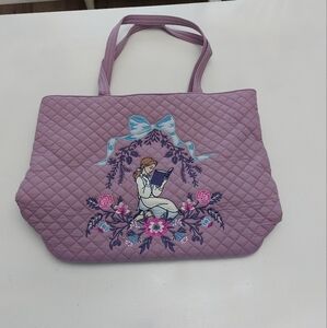Vera Bradley Disney Literary Belle Large Embroidered Vera Tote